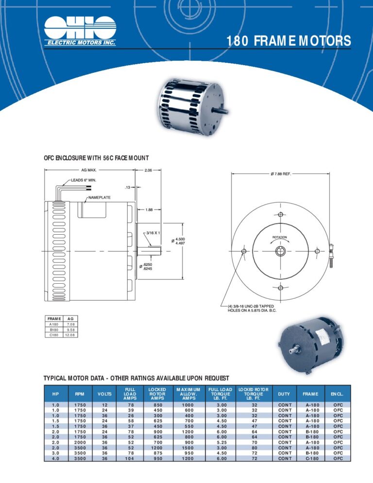 Product Information Ohio Electric Motors