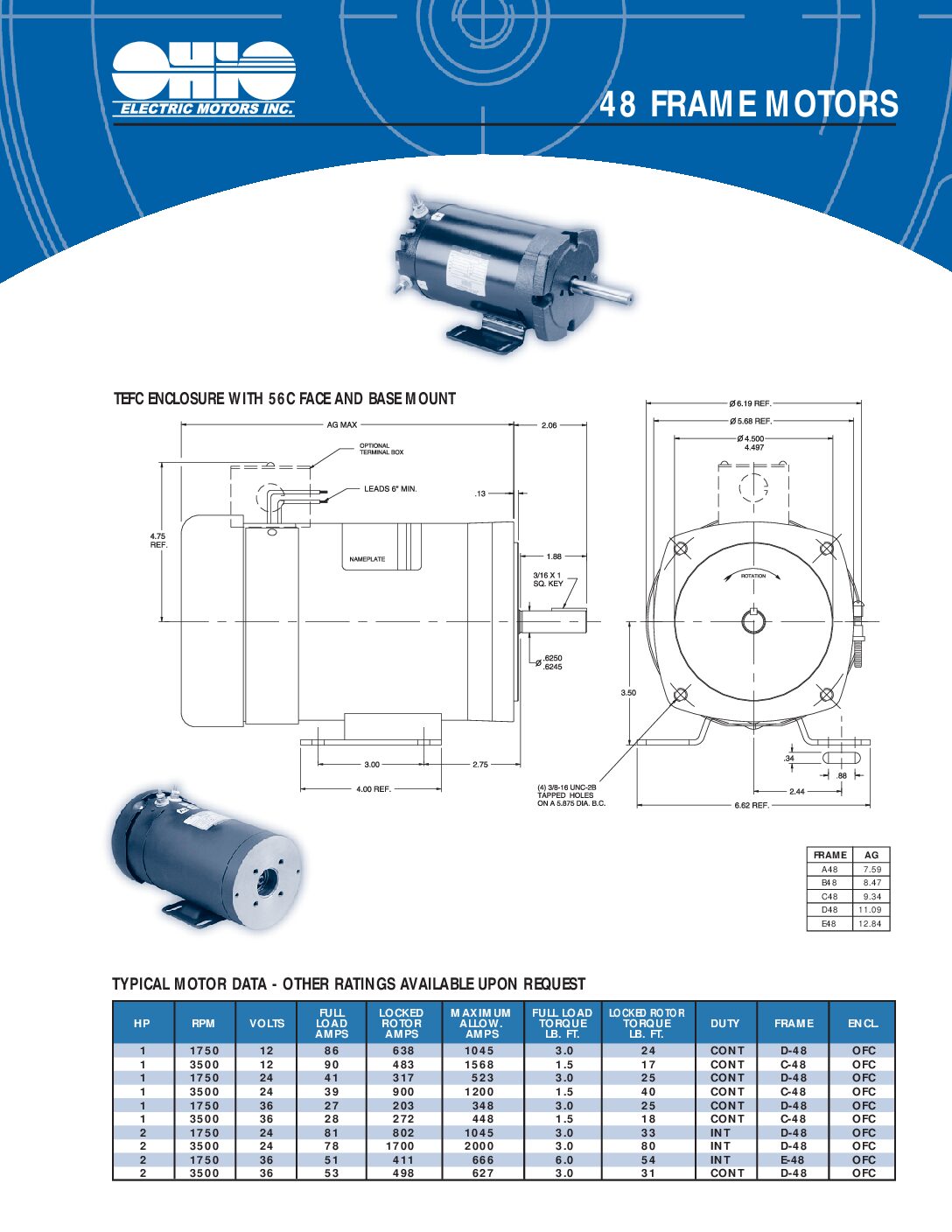 Product Information Ohio Electric Motors