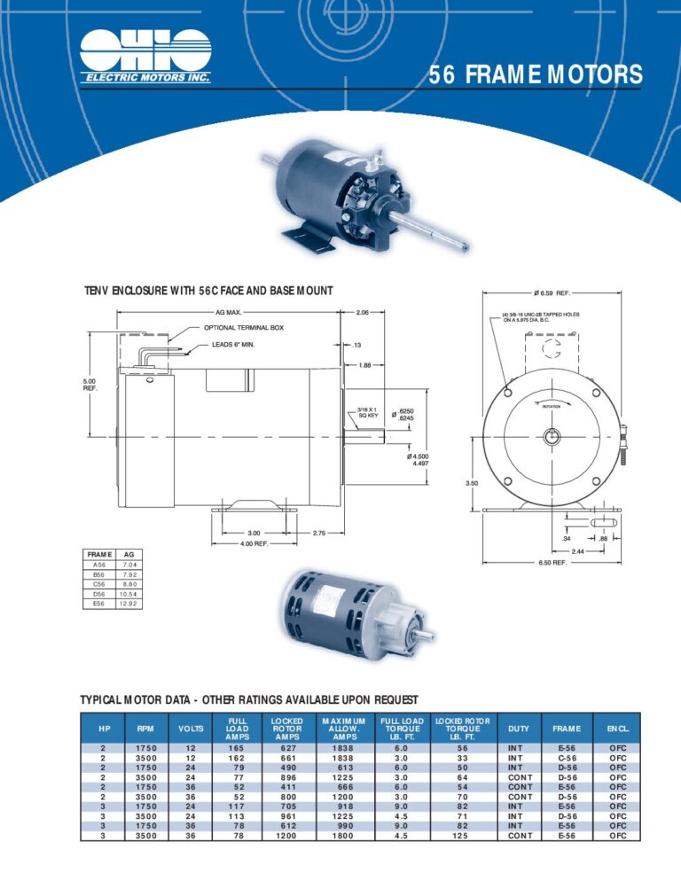 Product Information Ohio Electric Motors