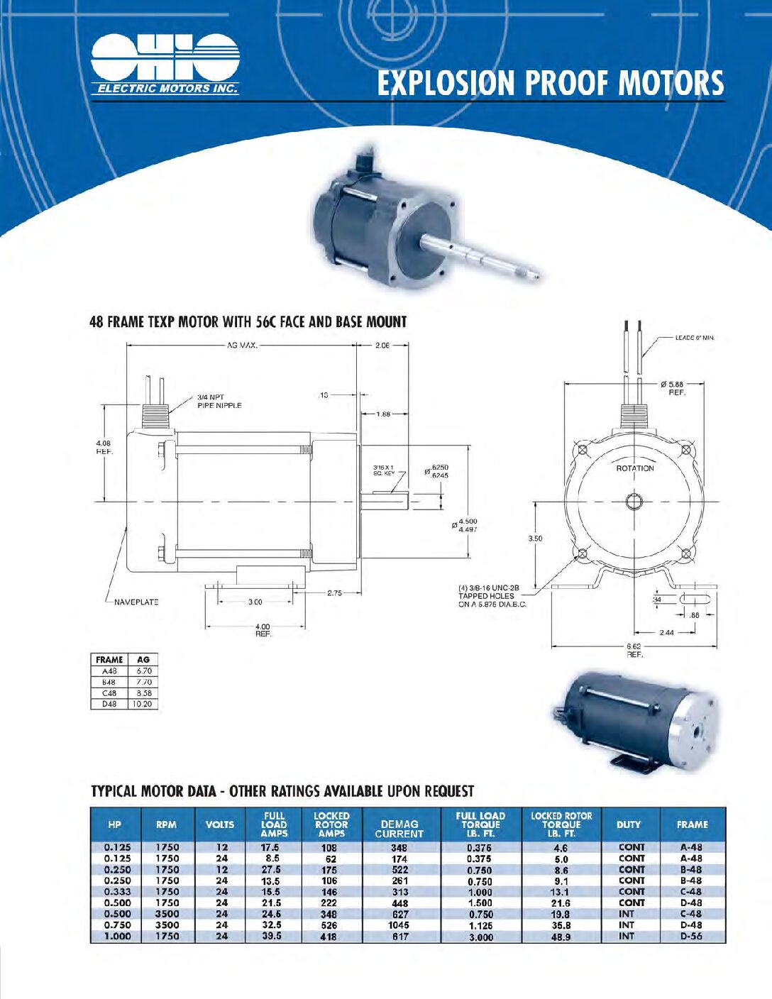 Product Information Ohio Electric Motors